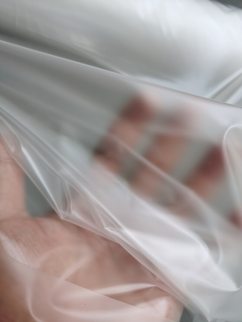 Translucent Misty Tpu Stof See-Through Plastic Kleding Mode Regenjas Waterdichte Naaien Diy Stof