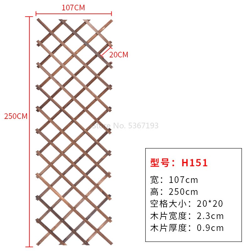 Clôture en bambou, décoration, fleurs de vigne de métope, grille de carbonisation, cloison, anticorrosion, bois Flexible: Thickening 0 9cmH151