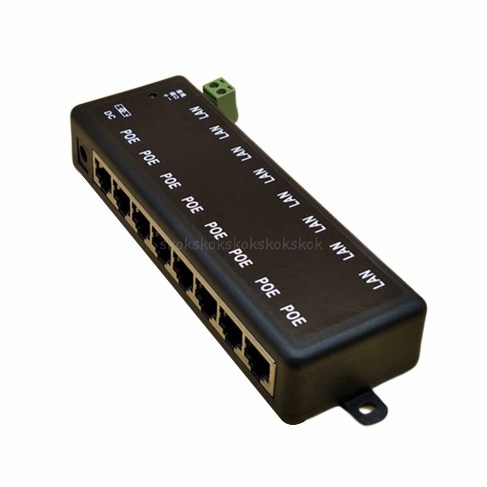 8 Ports POE Injector POE Splitter for CCTV Network POE Camera Power Over Ethernet IEEE802.3af Au13 19 Droship