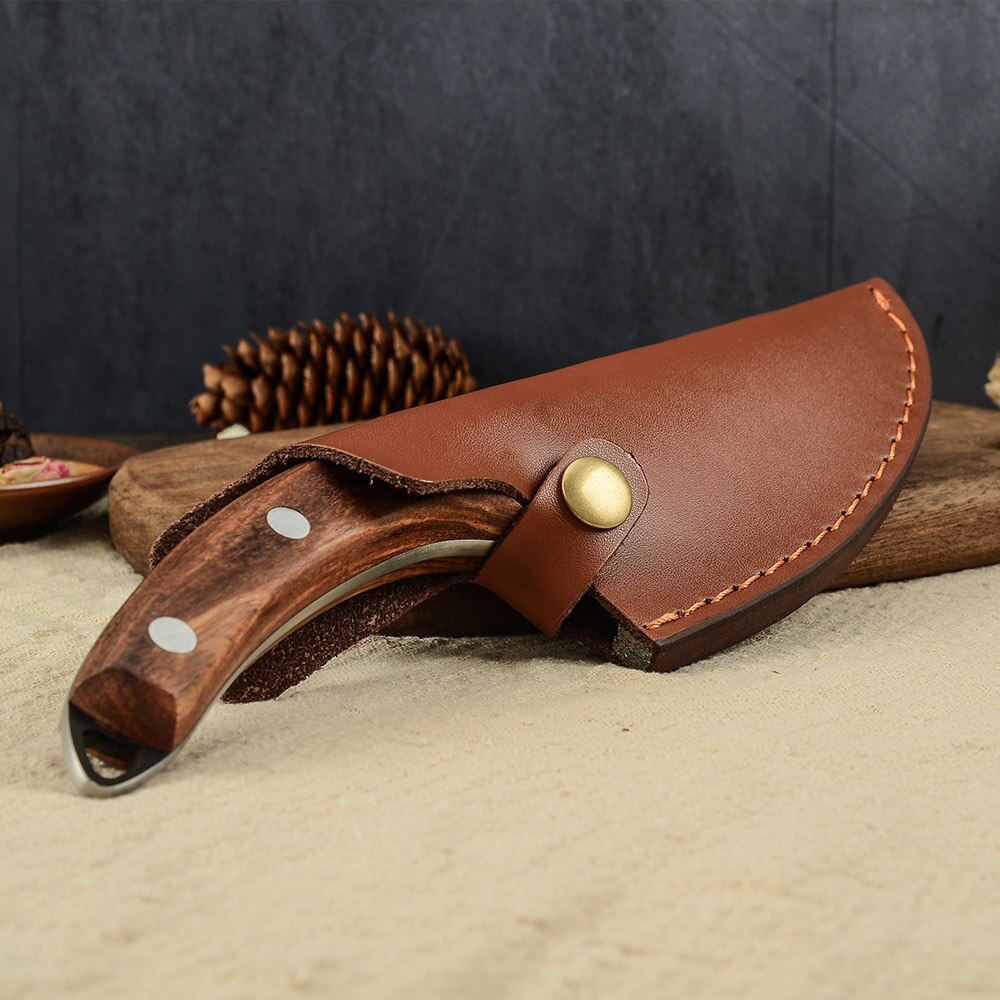 6 zoll Küche Messer Ultra Klinge Boning Messer Hohl Hammer Klinge Chef Messer Niet Befestigungs Holz Gebogenen Griff Messer Mit mantel