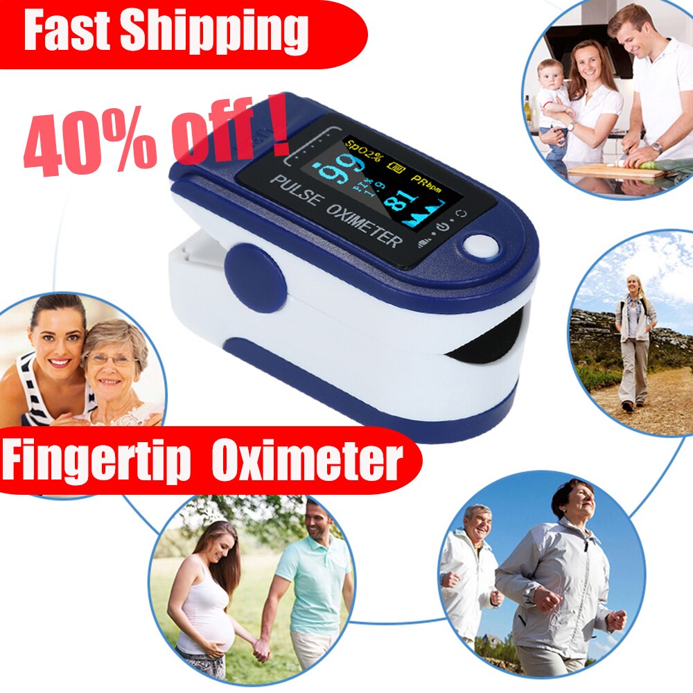 Healthcare Finger Oximeter Fingertip Pulsoximeter Pulse Oximeter Blood Pressure Pulse Heart Rate Monitor