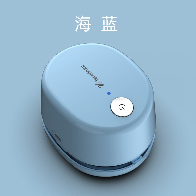 Tenwin Desktop Auto Mini Portable Cordless Dust Sweeper Electric Vacuum Cleaner Kawaii Desk Accessories Office School Supplies: Blue