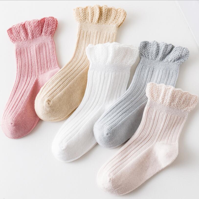 Zacht Ademend Meisjes Kant Sokken Lente Herfst Ruches Kids Ankle Sokken Voor Peuter Baby Dansen Sokken Kinderen Party Bruiloft Sok