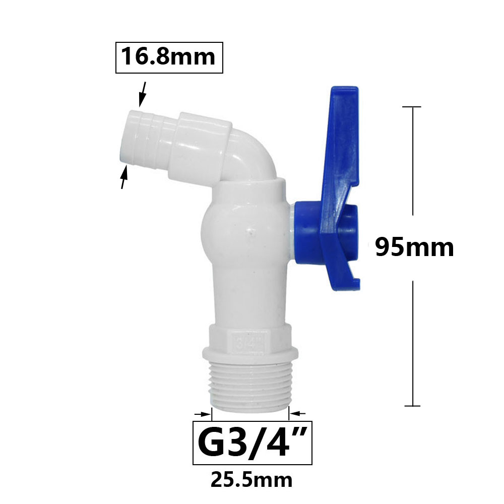 IBC Tank Tap Adapter Valve S60X6 Rough Carving Garden Quick Release Faucet 1/2 3/4 External Size: Gold
