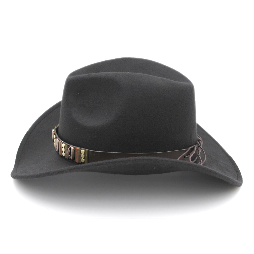 Mistdawn unisex western cowboy ridehat cowgirl kasket stiv bred skygge vinter varmt kostume