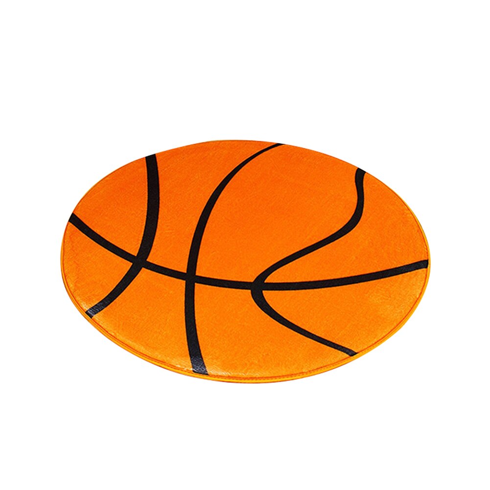 1pc Weiche Polyester Runde Fußball Basketball Muster Pad Computer Stuhl Matte Maschine Waschbar Teppich Teppich Home Decor 4 Farben