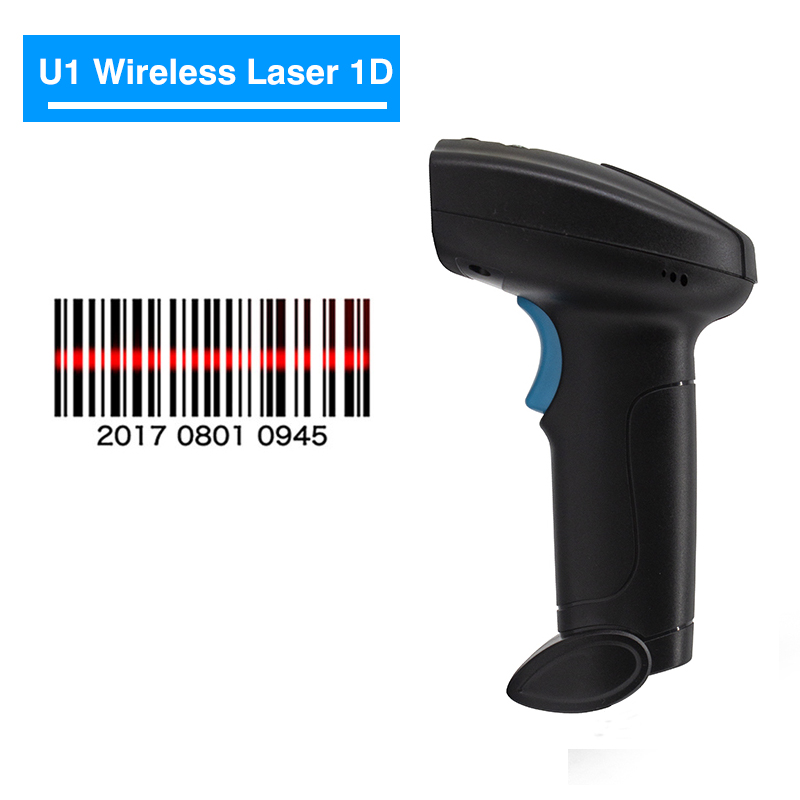 Hstem 2.4G Wireless Bluetooth Barcode Scanner QR PDF417 Data Matrix Handheld Bar Code Reader Support Automatic Sensing Scanning: 1D Laser