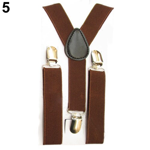 Piękne dzieci retro szelki chłopiec dziewczyna elastyczna regulacja szelki spinacz-na spodnie szelki akcesoria krawaty ślubne dla dzieci: kawa