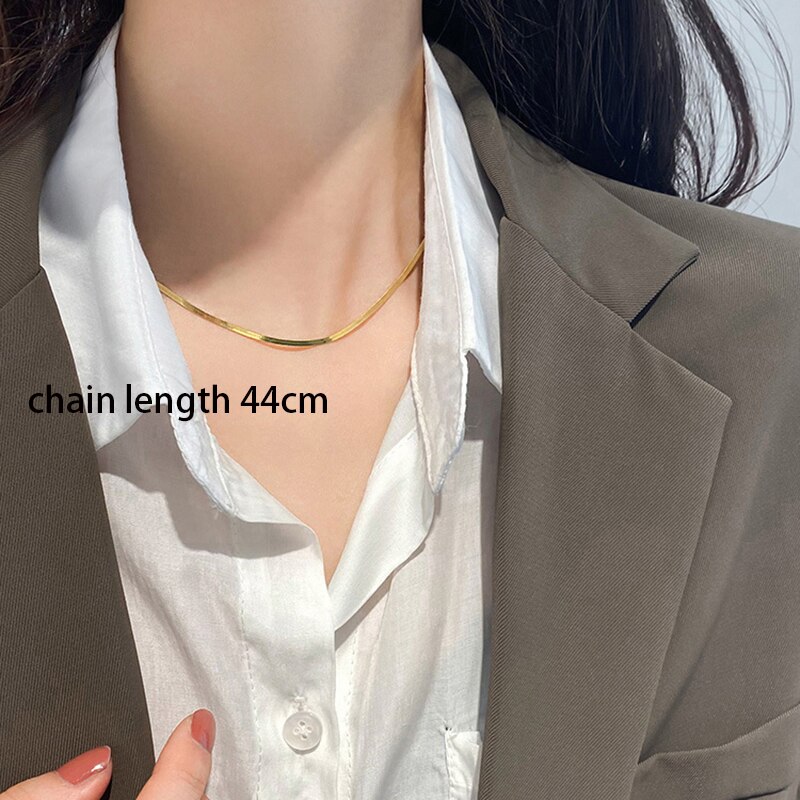 LEEKER-collar de acero inoxidable estilo hip hop para mujer, Gargantilla trenzada de tres capas, Color dorado y plateado, joyería para , 2022, 351, LK6: XL351C