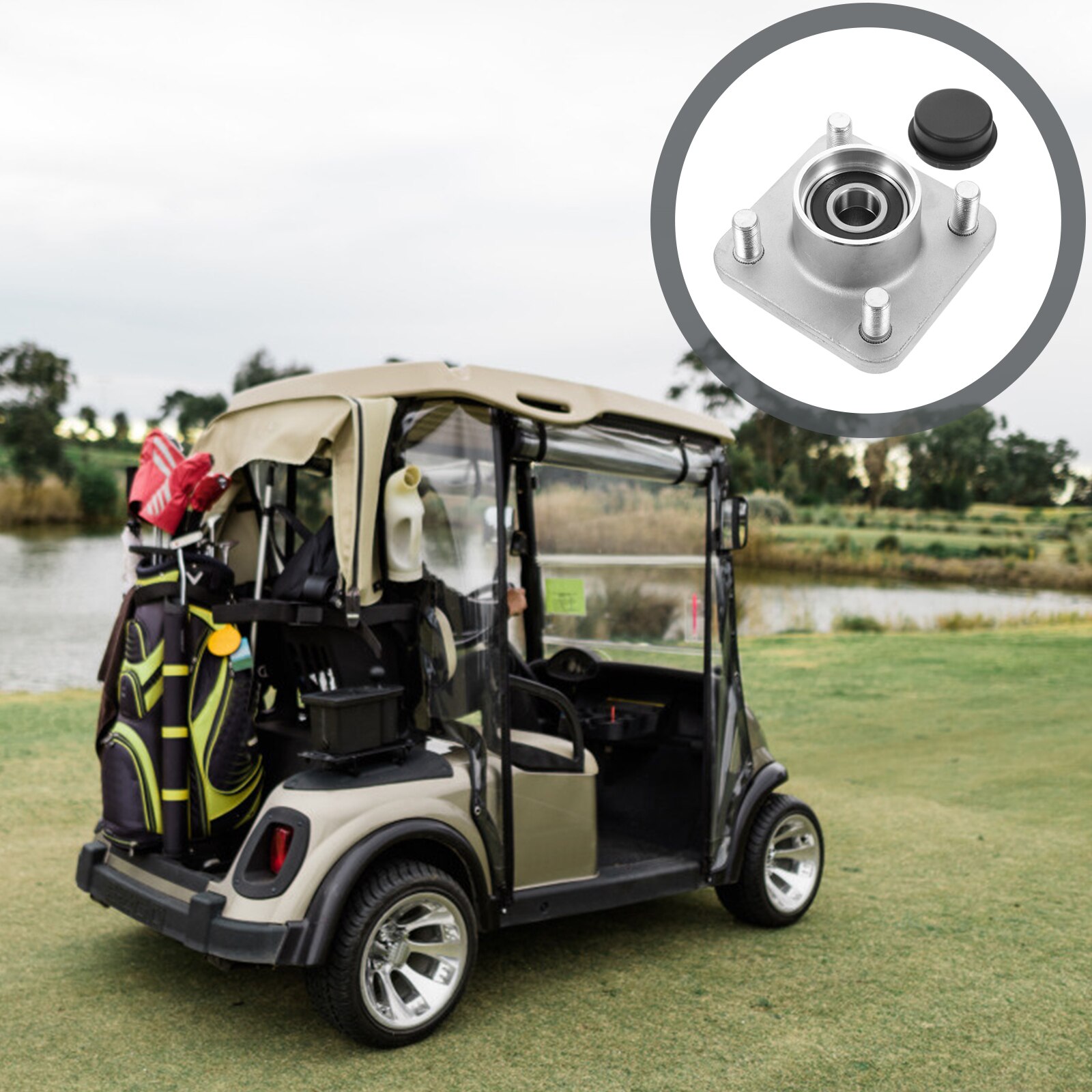 1pc Lightweight Durable Front Wheel Hub Assembly Club Car for Friends Co-worker: Default Title