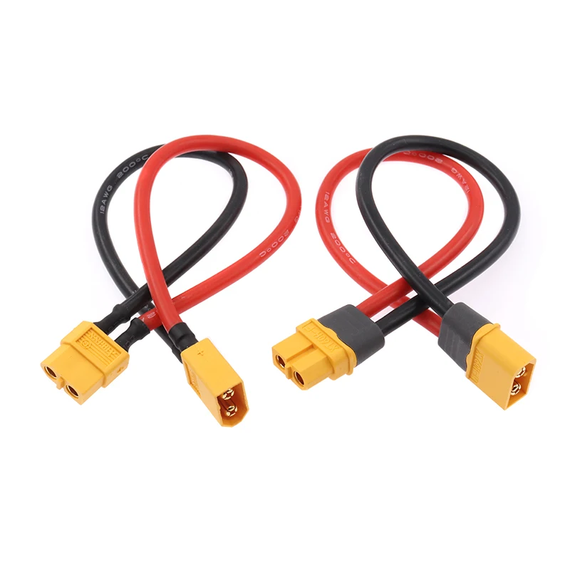 RC Batterij Oplader 18 AWG 16AWG 12AWG 10AWG XT60 XT90 EC5 Plug Mannelijke Vrouwelijke Verlengkabel Draad Connector 10 CM/20 CM/30 CM