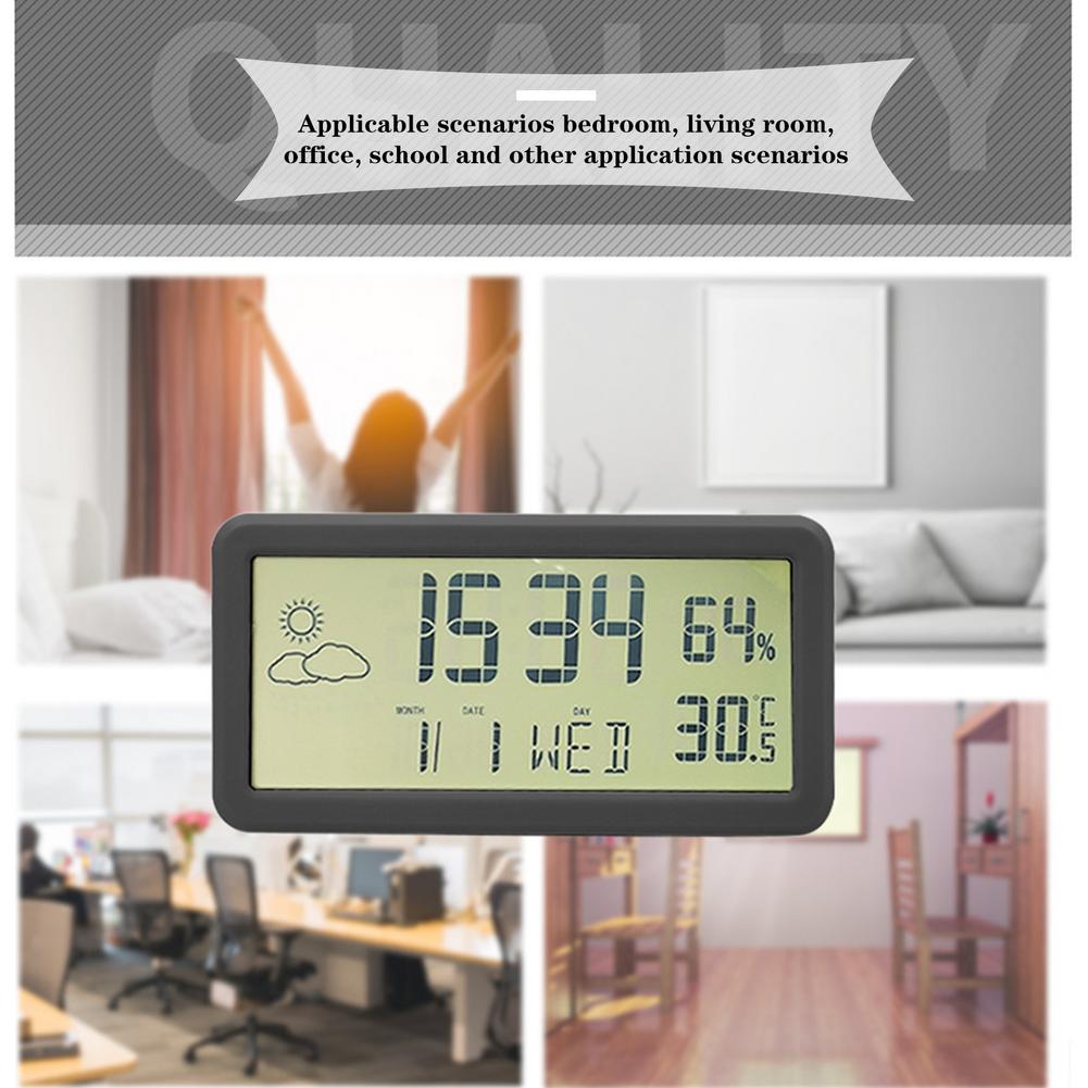 Sveglia digitale da viaggio sveglia digitale con calendario e temperatura e Timer orologio LCD Schermo per grandi numeri batteria Operat