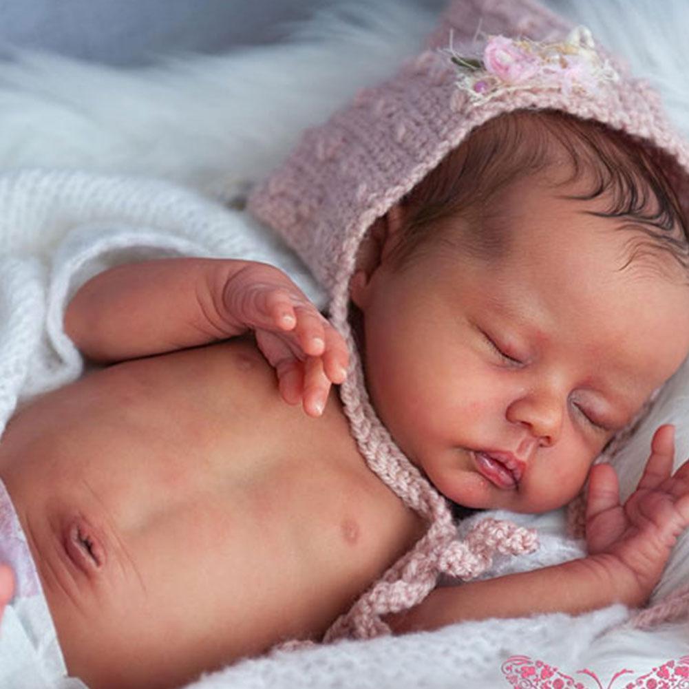 18inch Reborn Doll Kit Delilah Lifeike Fresh Color Soft Doll Parts DIY Z2L7