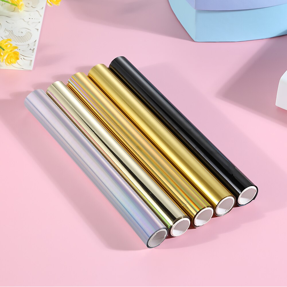 Rouleaux de feuille holographique à transfert de chaleur, 19.3cm x 5m, pour bricolage, artisanat
