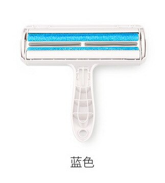 1Pc 2-Way Pet Hair Remover Roller Verwijderen Hond Kat Haar Van Meubels Zelfreinigende Lint Huisdier haar Bont Verwijdering Een Hand Bedienen: Blue