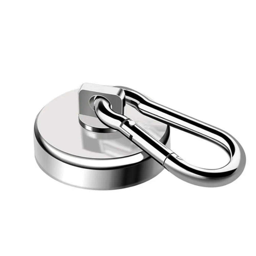 Magnetische Haken, starke Magnete, robuste Neodym-Magnethaken mit drehbarem Karabinerhaken für Kühlschrank-Magnetmaterialien