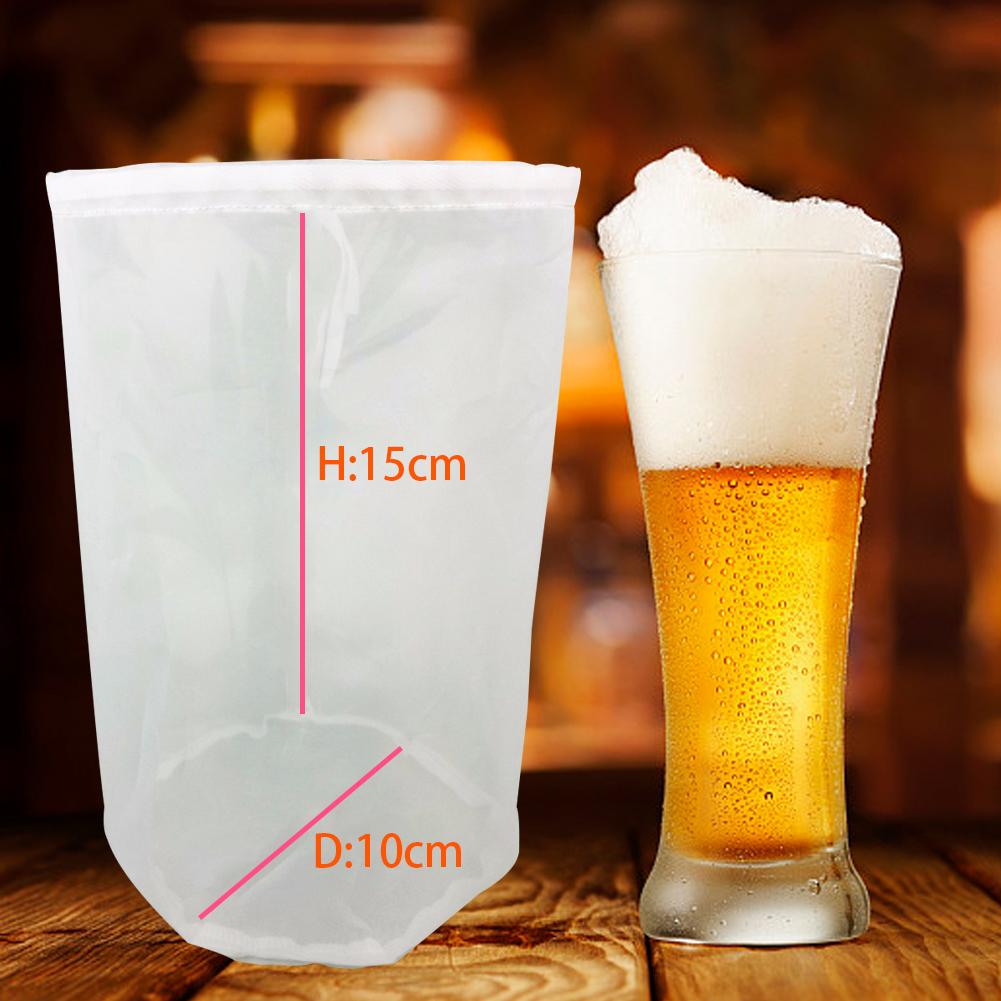 100 Gittergewebe Wiederverwendbare Hause Bierbrauen Wein Filter Tasche 8 Größen Nylon Netz Sieb Tee Muttern Saft Milch Filter Tasche Bahre brouwen