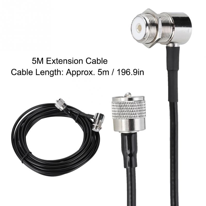 Black Coaxial Cable Antenna Extension Cable Connector 5M Antennas
