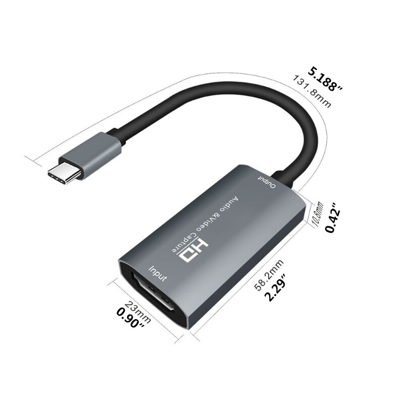 Type C Live Video Capture 1080P 4K 60Hz Hdmi-Compatibele Game Video Capture Card