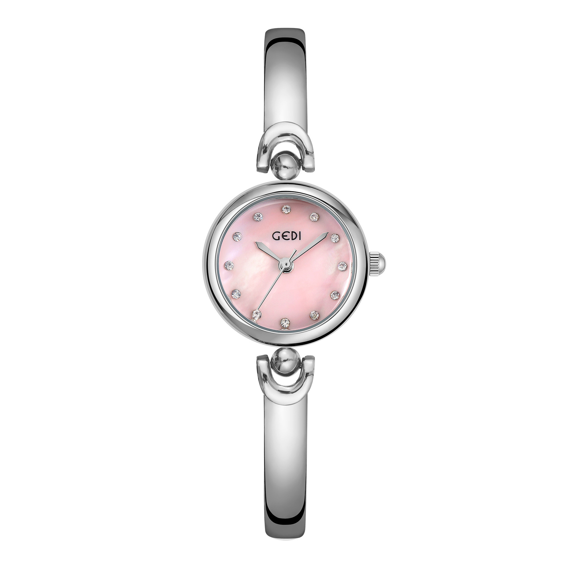 UTHAI W34 damesarmbandhorloge Licht luxe Eenvoudige prachtige ronde wijzerplaat Waterdichte klok Dame Mode Koreaanse quartzhorloges: Rose