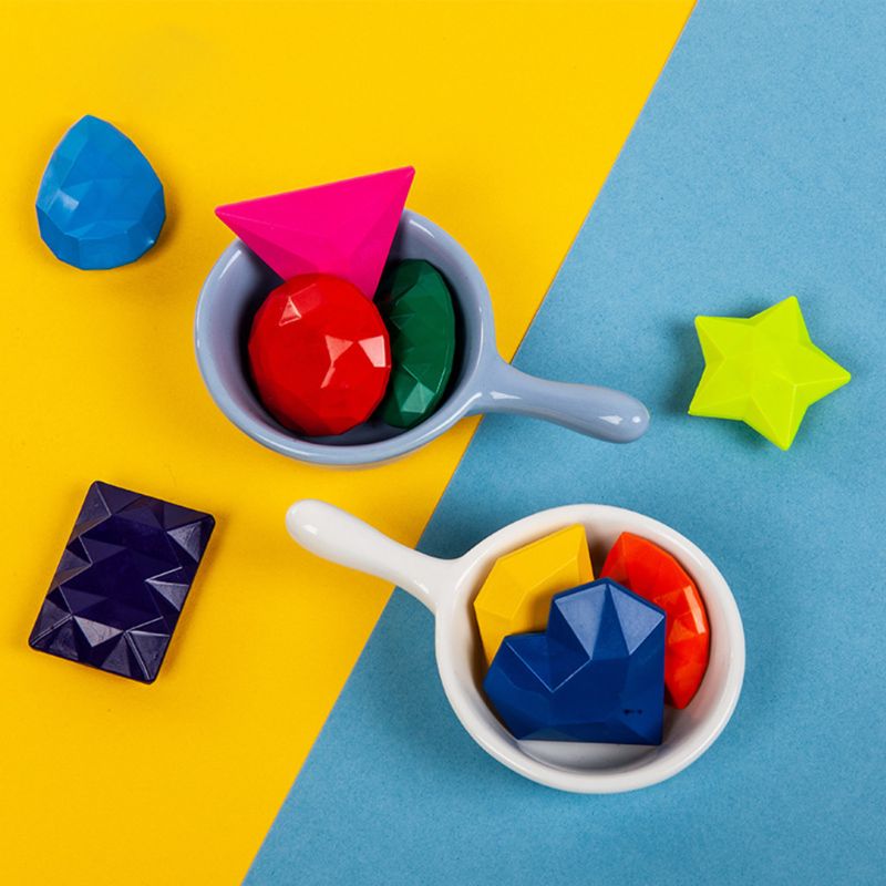 9 couleurs diamant forme cire Crayons Non toxique lavable peinture dessin cire pour bébé enfants enfants fournitures d'art éducatif C26