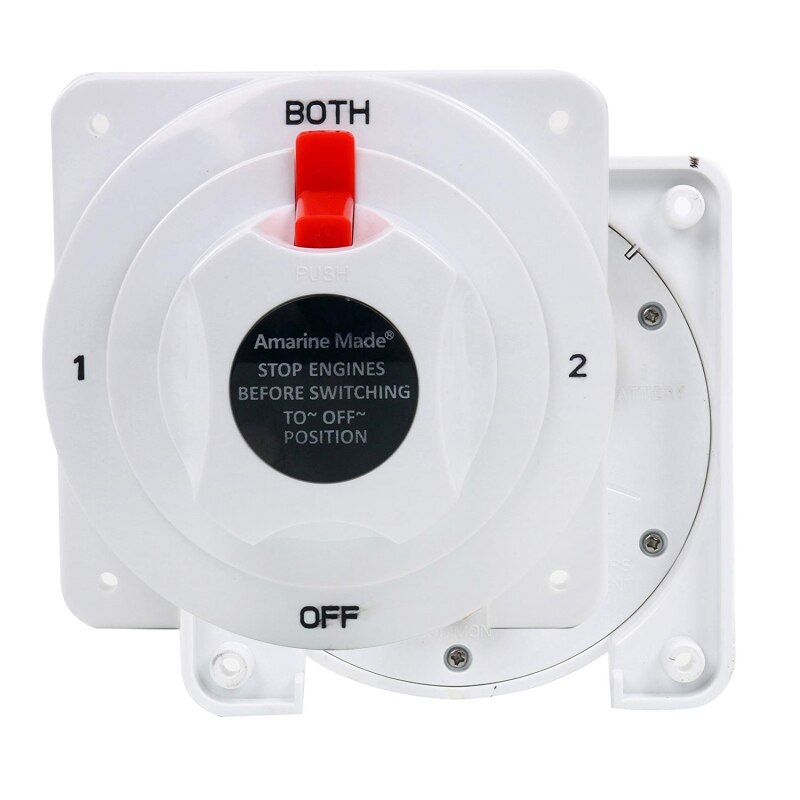 12-36V Battery Selector Switch White Distribution Marine Boat Battery Switch Auto RV Parts Automobiles Accessories