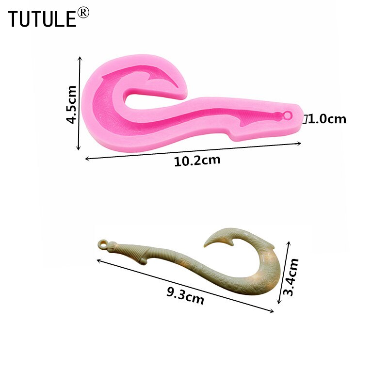 Gadgets, Fish hook silicone Keychain Silicone mold,for crafts polymer clay Handmade Fish hook Keychain resin necklace mold