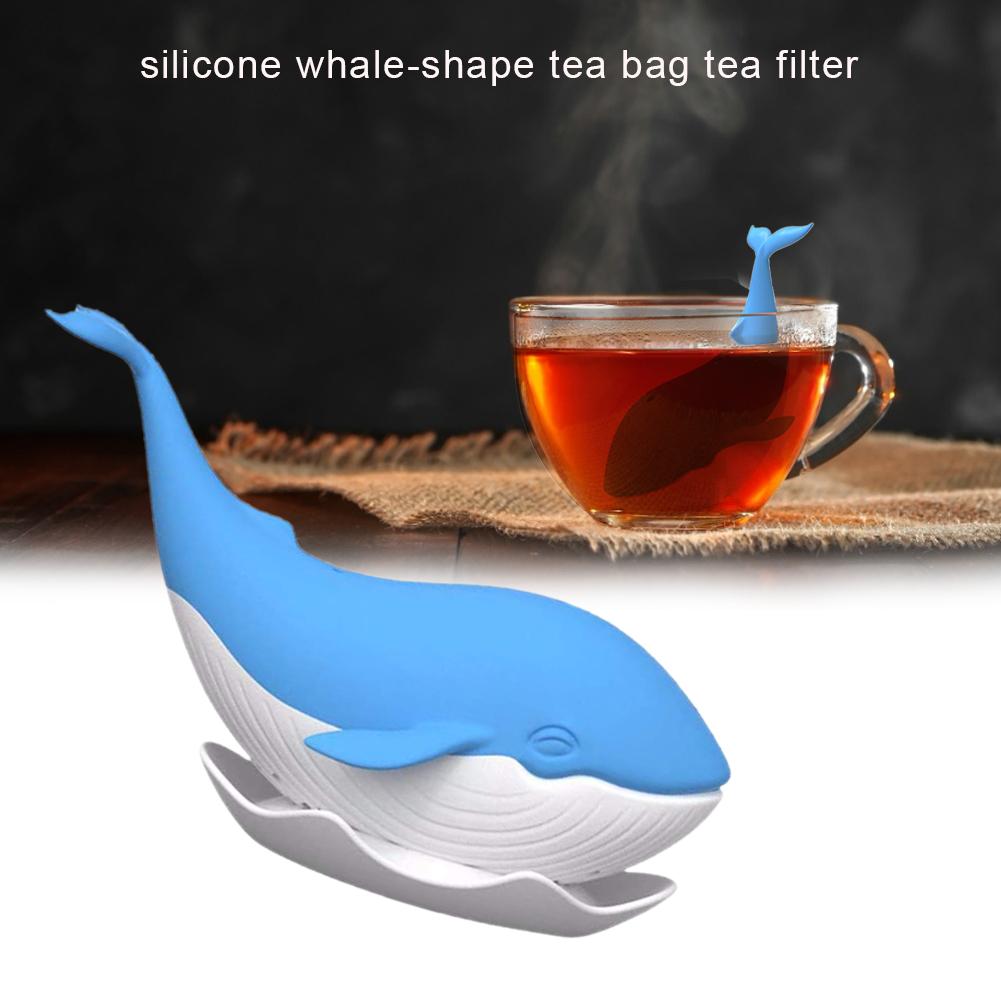 Leuke Thee-ei Leuke Siliconen Walvis-Vorm Theezeefje Filter Diffuser Voor Thee Koffie Thee Accessoires