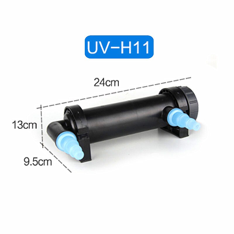 JEBO-Lámpara esterilizadora UV, limpiador de agua ligero para acuario, estanque y pecera, 220-240V, H5/H7/H9/H11/H13/H18/H24/H36, 5-36W: 11W