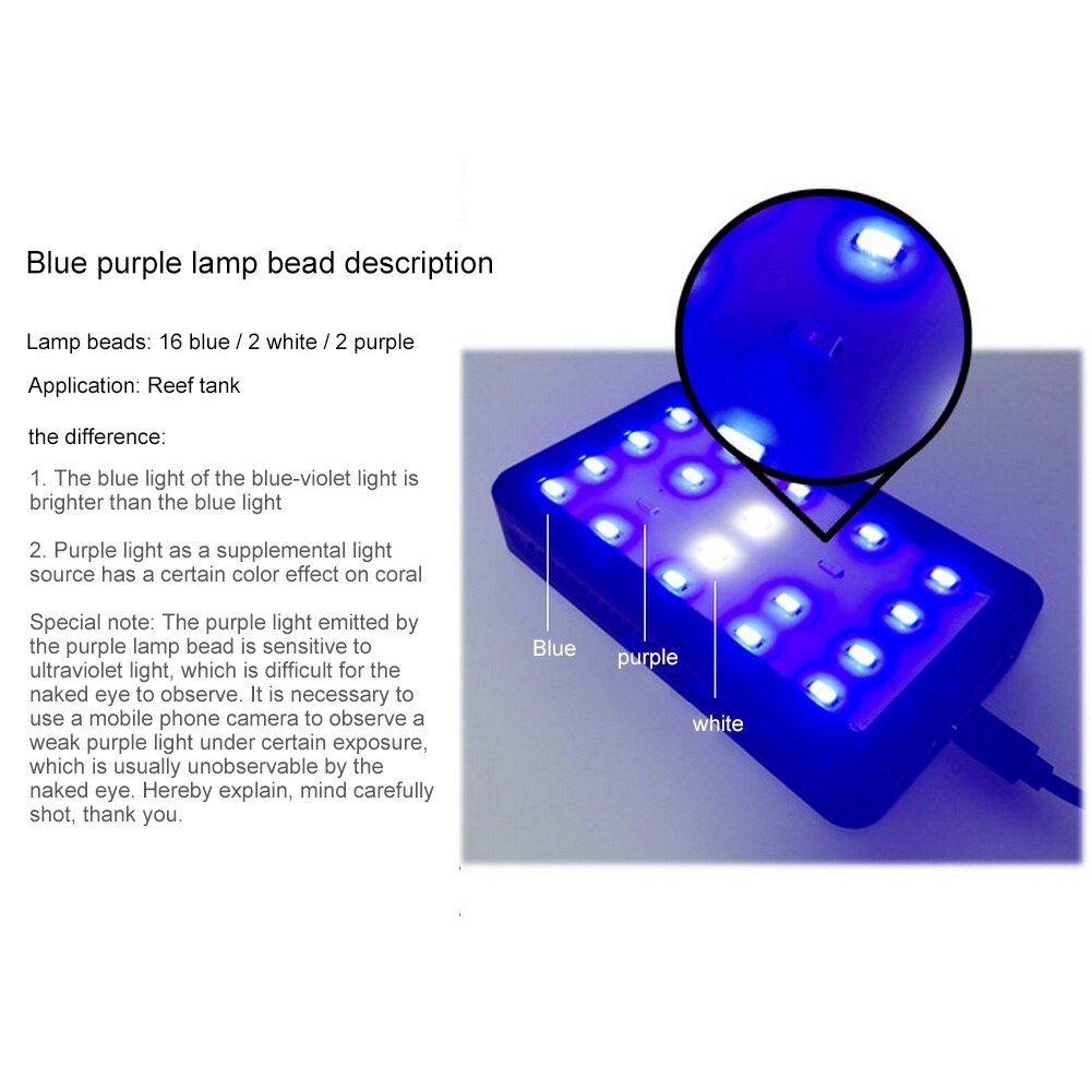 Blauw Aquarium Led Verlichting Aquarium Licht Lamp Voor Mini Plastic Aquarium Blauw Cilinder Gewijd Blue Coral Led Verlichting