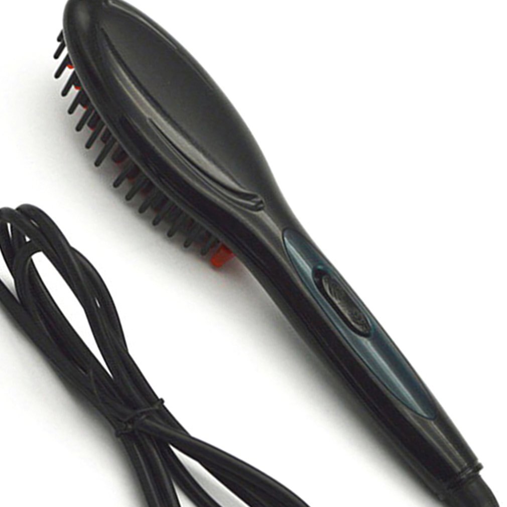 Artefacto de pelo liso peine de pelo recto no daña el cabello, madera contrachapada eléctrica de cerámica, peine de pelo recto