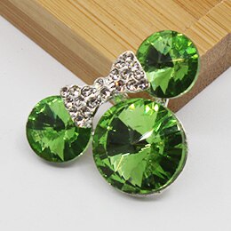 5pc 20 x 30mm flerfarvede glas rhinsten knapper til tøj sofa håndværk knop diamant sytilbehør: Lysegrøn