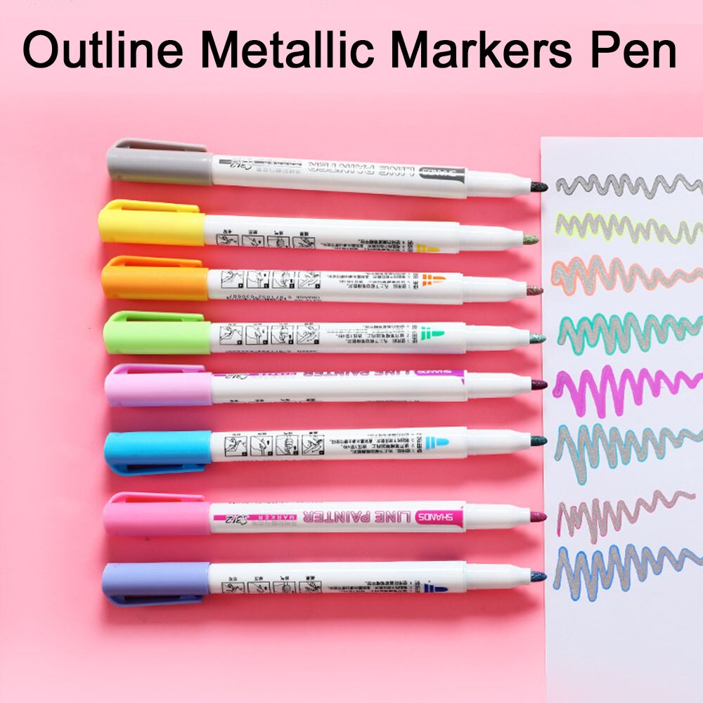 4/5/8 Stks/set Singal/Double Headed Markeerstift Marker Tekening Markering Pennen Fluorescerende Mark Pen School Briefpapier office Supply