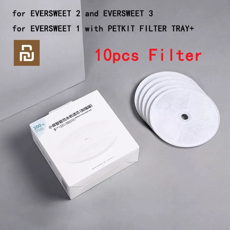 PETKIT-unidades de filtro de repuesto para fuente de agua EVERSWEET 2 /EVERSWEET 3, Kit de limpieza de filtros, filtración de impurezas de mascotas, 5/10 Uds.