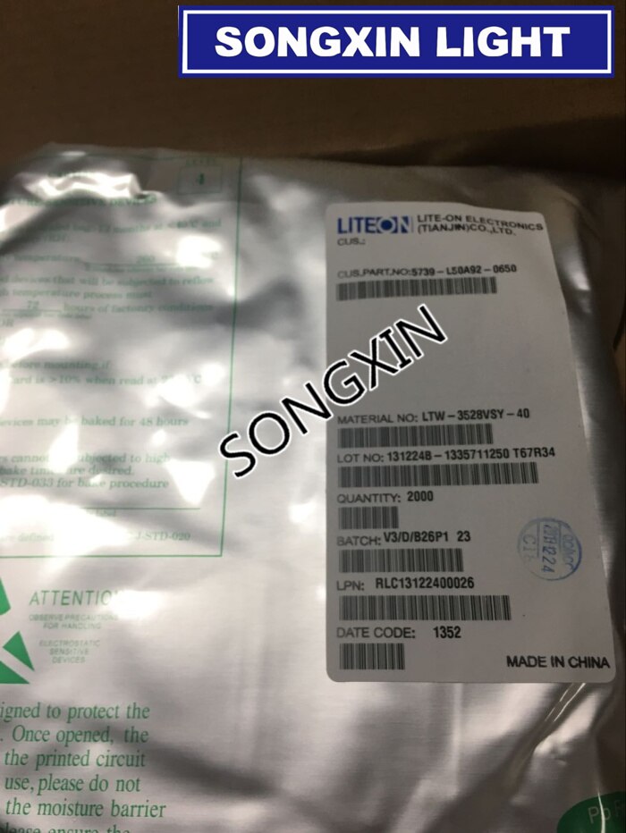 50pcs LITEON LED Backlight 1210 3528 2835 1W 1.5W 150LM Cool white LCD Backlight for TV TV Application LITE ON LED 2835 3528 3V