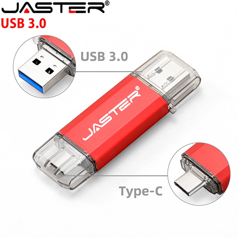 JASTER OTG Usb bagnetowy C Pen Drive 128 GB 64 GB 32 GB 16 GB pamięć USB 3.0 Hoge Snelheid Pendrive dla typu C Apparaat