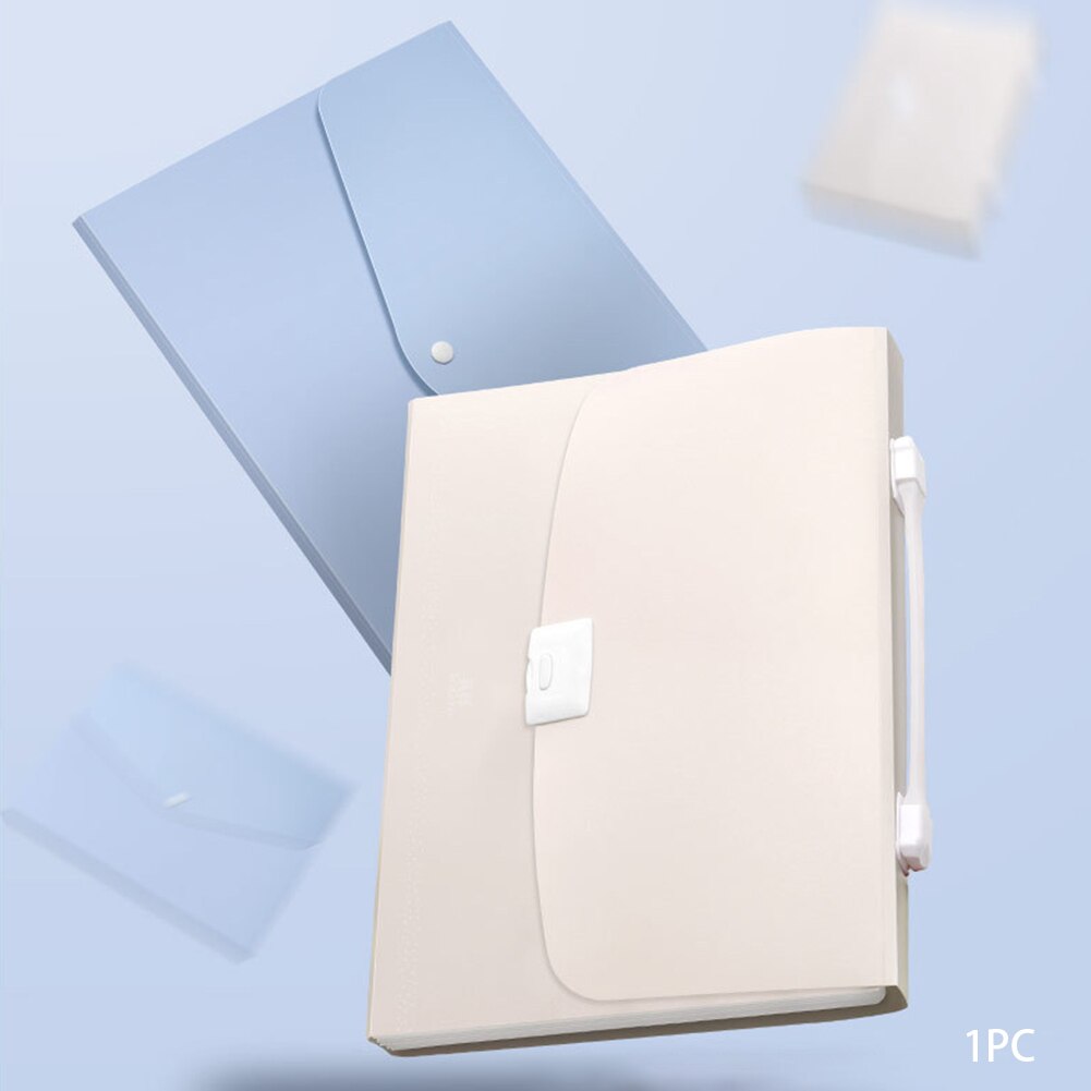 Carpeta de archivos en expansión sólida tamaño A4, acordeón de escritorio, oficina, escuela, hogar, artículos de papelería impermeables, Antipérdida con asa