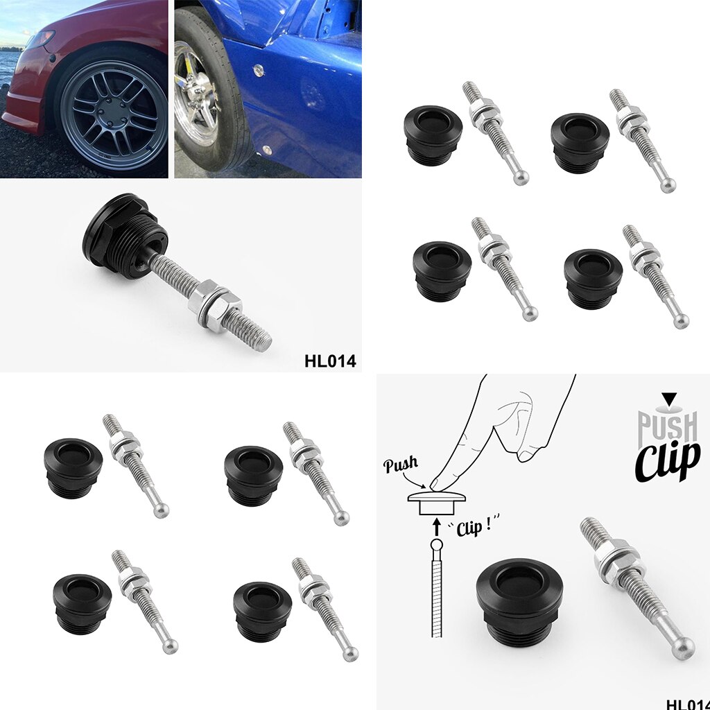 8 Pcs 22mm Auto Quick Release Hood Latch Pin Lock Universal Push-Taste Motorhaube Haube Pins Lock Edelstahl auto Zubehör