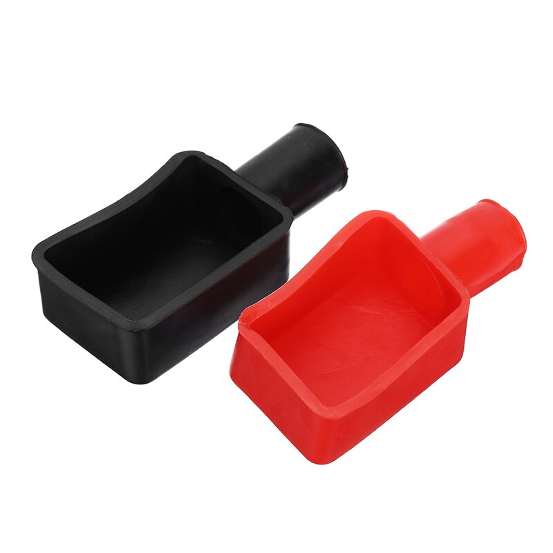 2pcs Car Battery Negative Positive Terminal Covers Cap Boot Insulating Protector Replacement Batteries Car Accessories
