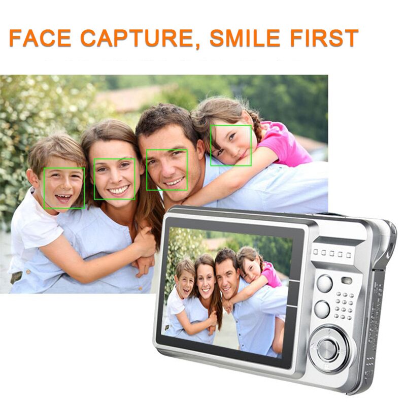 K09 18mp 2.7 tommer lcd-skærm 8x zoom smile capture-antiryst digitalt kamera til barn