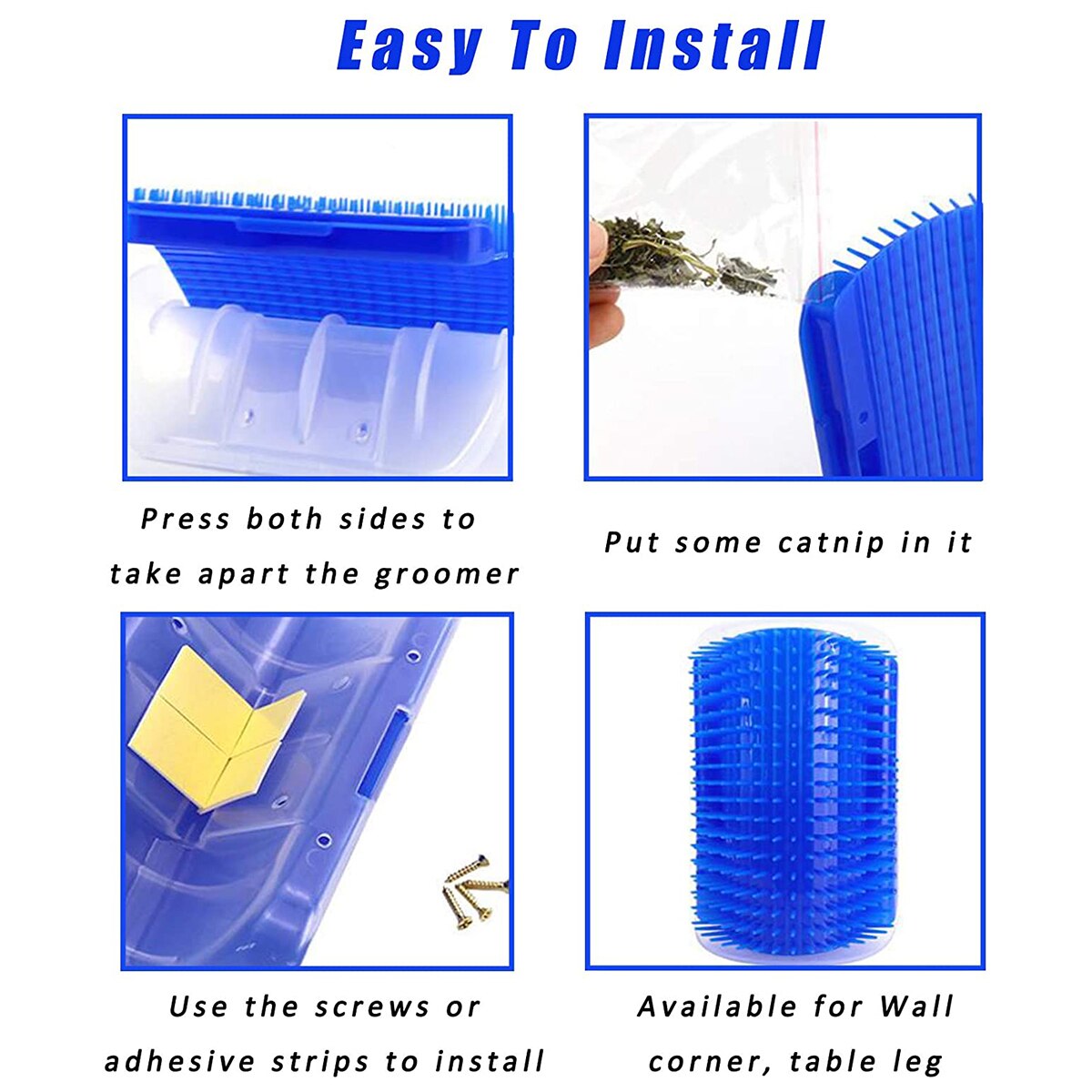 Cats Brush Corner Cat Massage Self Groomer Comb Brush Cat Rubs the Face with a Tickling Comb Cat Self Groomer Brush Accessories