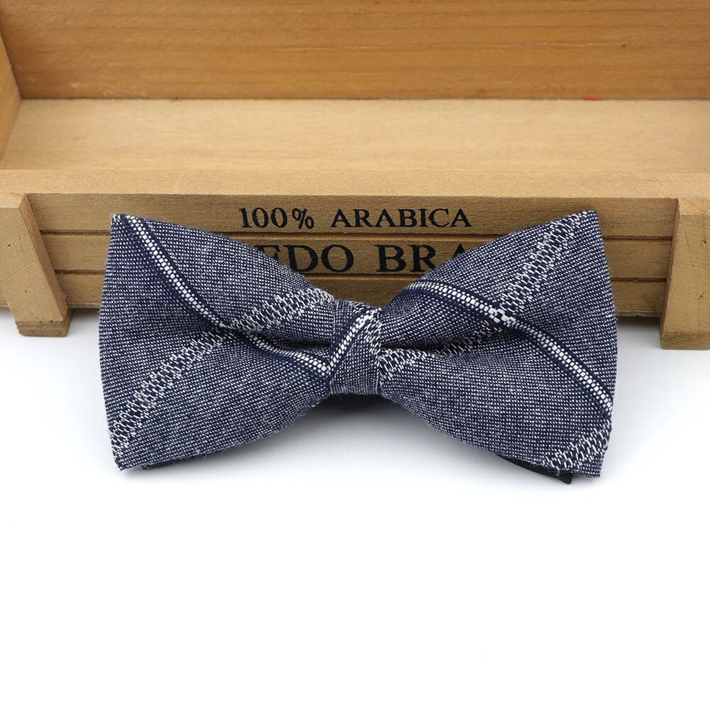Stribet klassisk formel bomuldssløjfe gravata flere farver butterfly mønster slips herre luksus slips tweed butterfly: 3