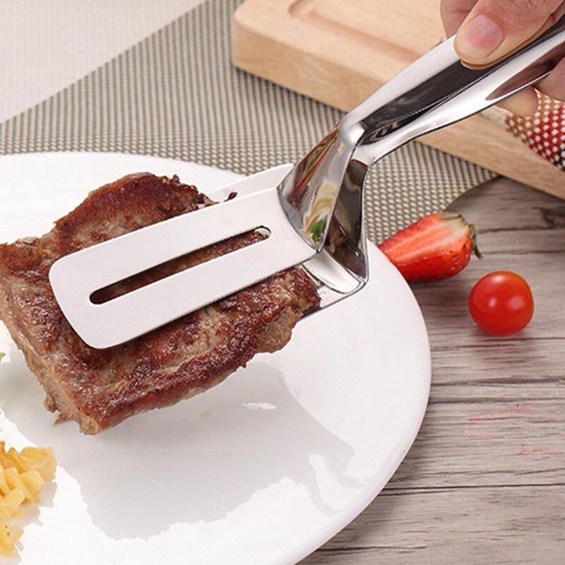 Pala para freír de acero inoxidable, palas para pescado frito, Pizza, carne, para el hogar, cocina, panquecas, sartén, pala, tenedor, herramienta