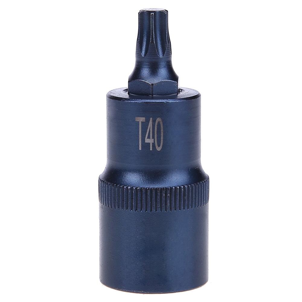 Torx Screwdriver Bit Tool 1/2 Socket Bits Adapter T20 T25 T27 T30 T35 T40 T45 T50 T55 T60 T70 1/2 inch Adapter Hand Tool: T40