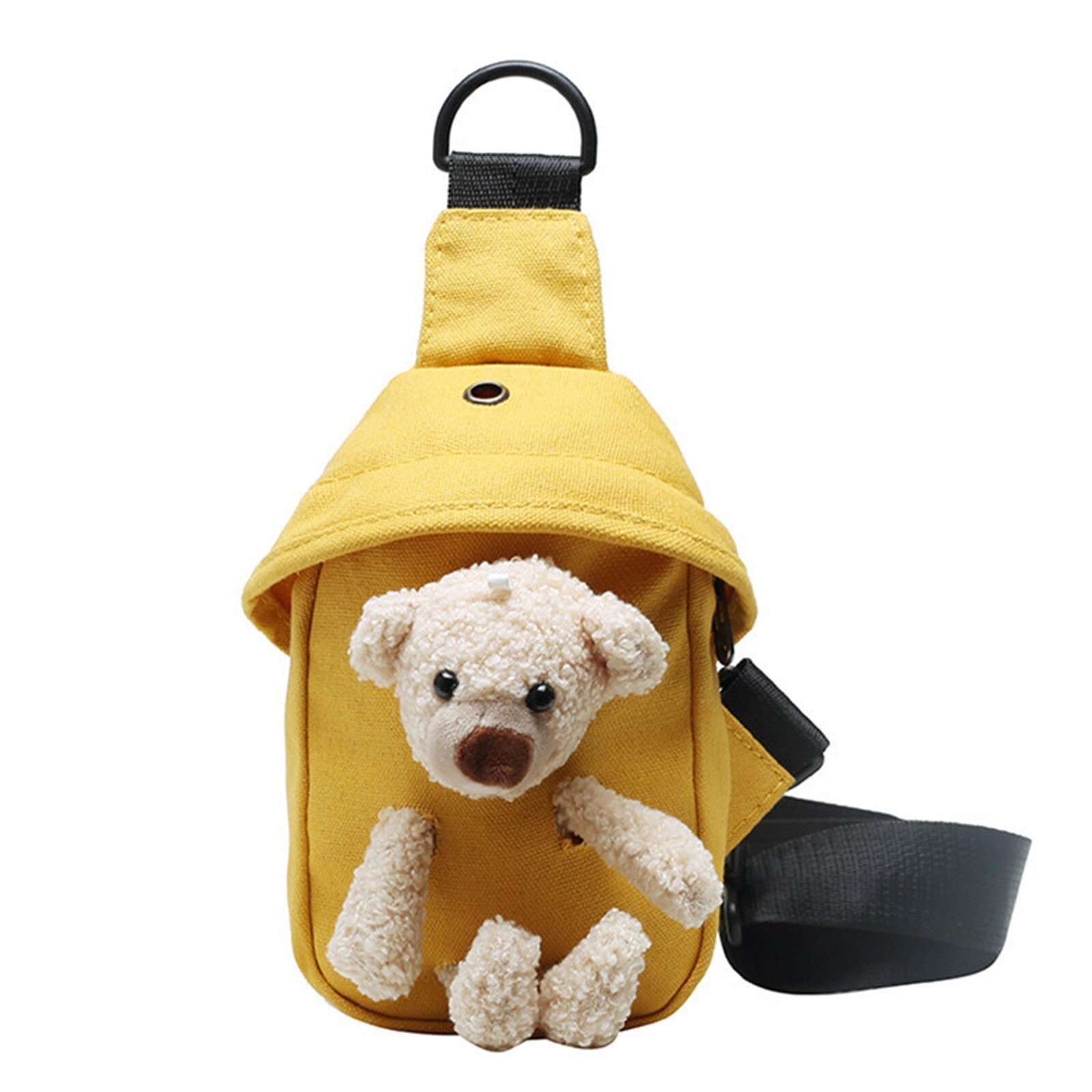 Borst Crossbody Tas Vrouwen Taille Verpakking Canvas Taille Tas Wilde Stijl Rits Crossbody Teddybeer Voor Camping En Wandelen # m3: D