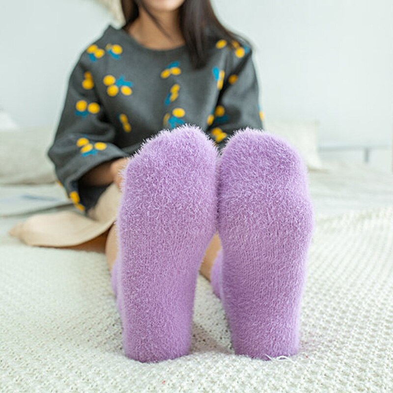 Frukt avokado godis varm dam söt vinter kawaii tjock casual dam strumpor luddiga fluffiga frotté varma strumpor korta söta bomullsstrumpor