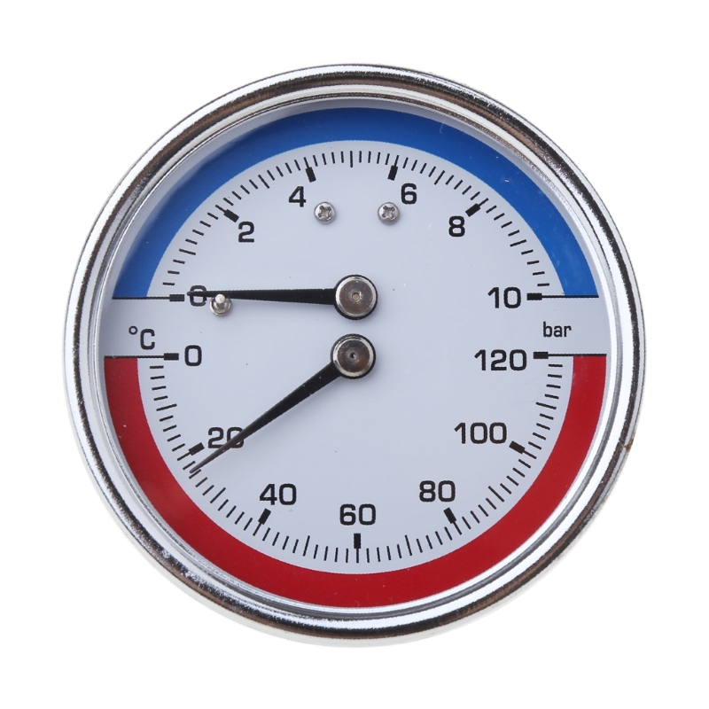 High Accuracy Temperature Pressure Gauge Thermo-manometer Boiler Floor Heating: Default Title