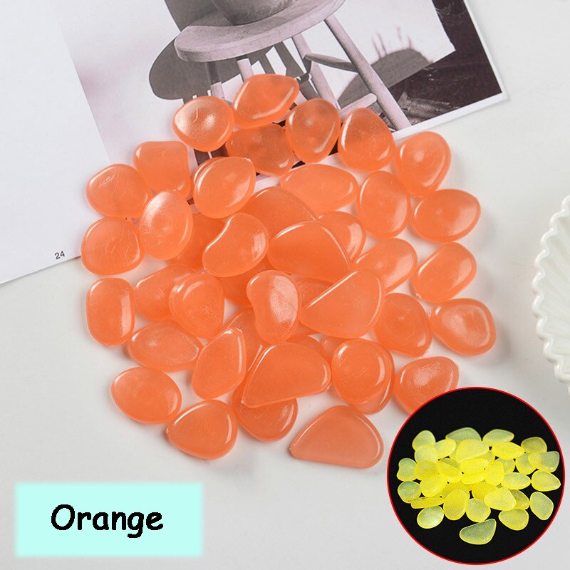 DIY Luminous Stones Glow in The Dark Garden Pebbles Rocks for Home Outdoor Walkways Fish Tank Grave Decoration Lawn Yard Pond: 1