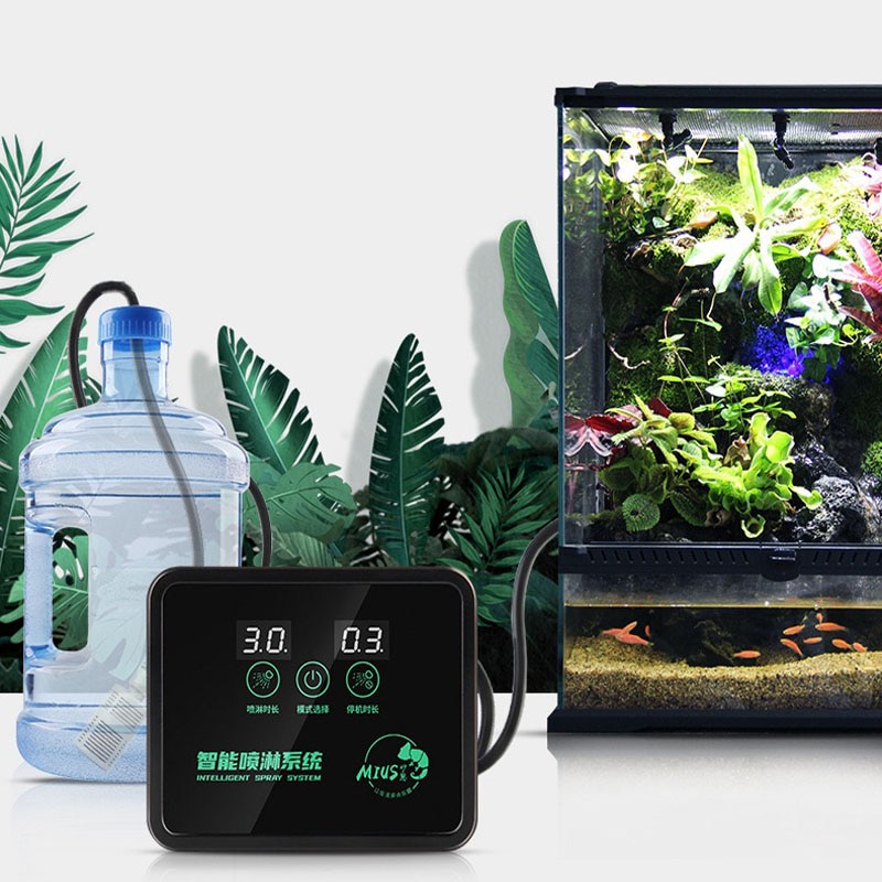 Touch Screen Sprinkler System Tropical Rain Forest Ecological Cylinder Sprinkler Automatic Watering Potted misting system