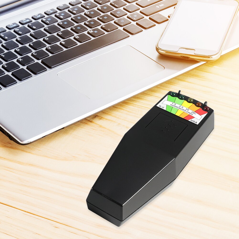 Electromagnetic Field EMF Gauss Meter Radiation Detector Magnetic Field Monitor Field Detector 5 LED Gauss Meter